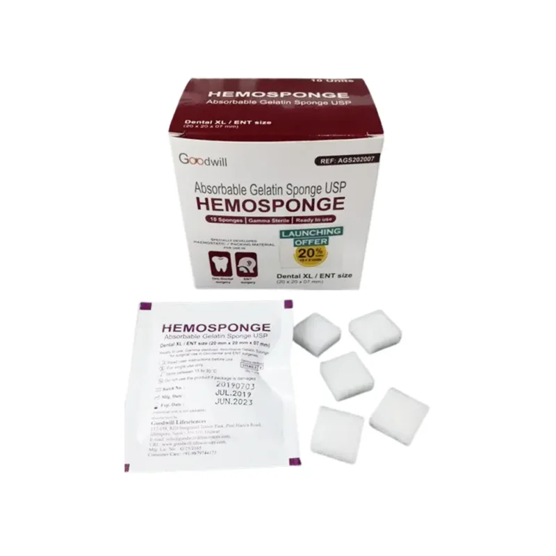 Goodwill Hemosponge 20x20x7mm Absorbable Gelatin Sponge | Lowest Price